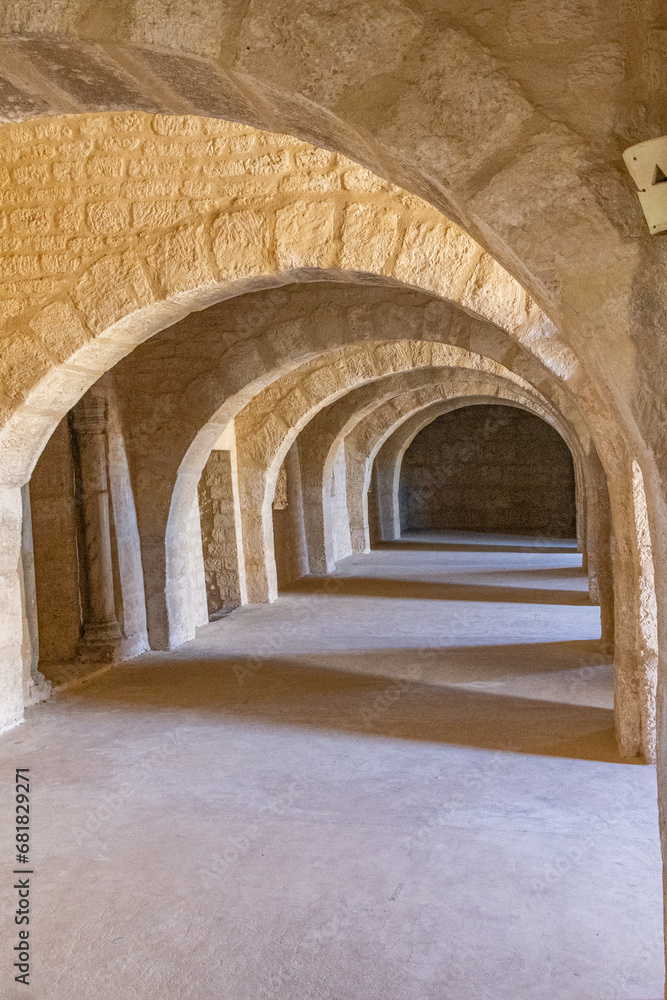 Fototapeta premium Interior view of the Ribat of Sousse.