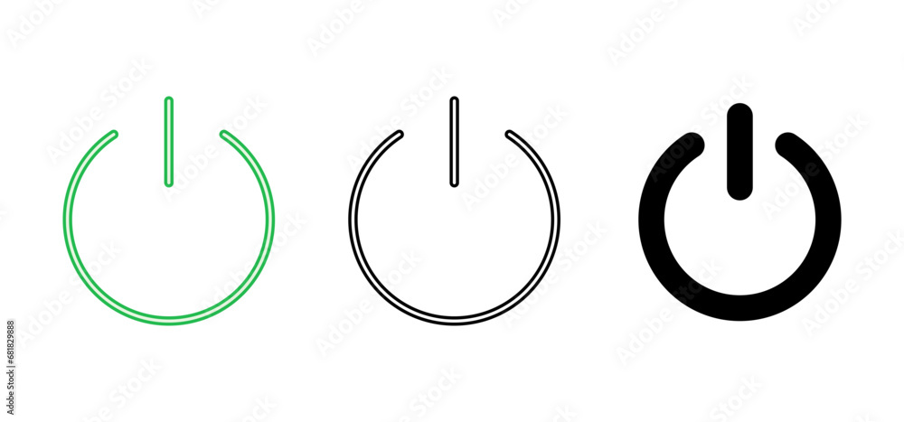Fototapeta premium Power icon set. Power Switch Icon. Electric power