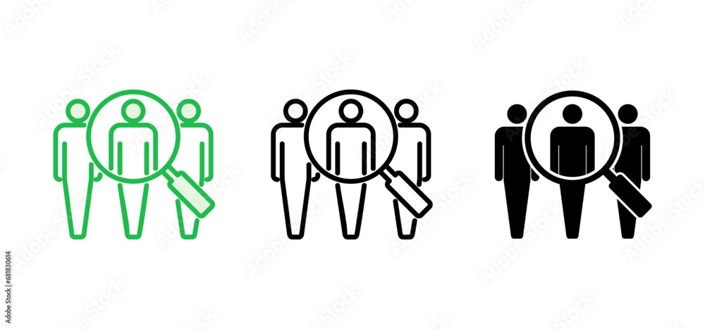 Hiring icon set. Search job vacancy icon. Human resources concept. Recruitment Hiring icon set. Search job vacancy icon. Human resources concept. Recruitment