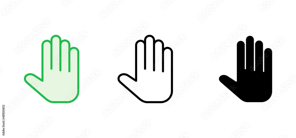Hand icon set. hand vector icon, palm,click Hand icon set. hand vector icon, palm,click