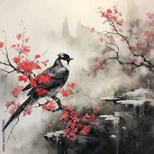 Essence of Sumi-e Hand-Drawn Japanese Elegance