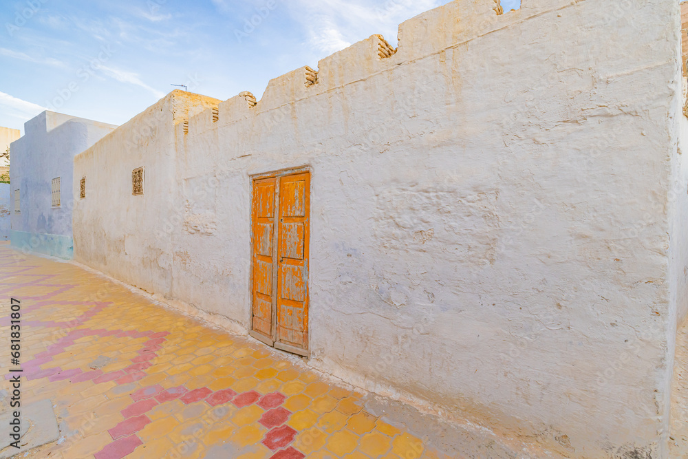 Colorful alley in the city of Kairouan.