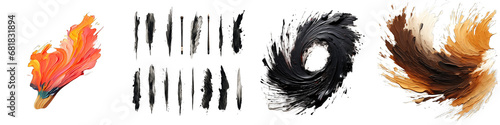 brush strokes  Hyperrealistic Highly Detailed Isolated On Transparent Background Png File