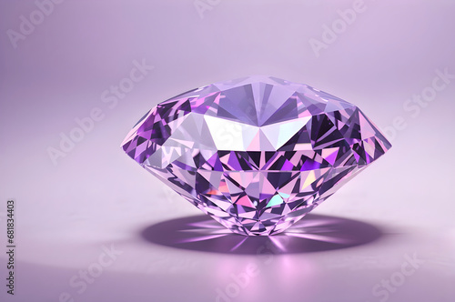 holographic of perfect cut diamond gradient purple background