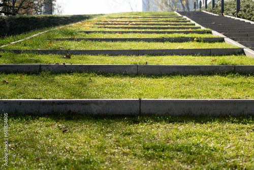 Concrete Stair  Outside Abstract Staircase  Cement Stairs  Old Empty Street Stairway  Stone Walkway Architecture