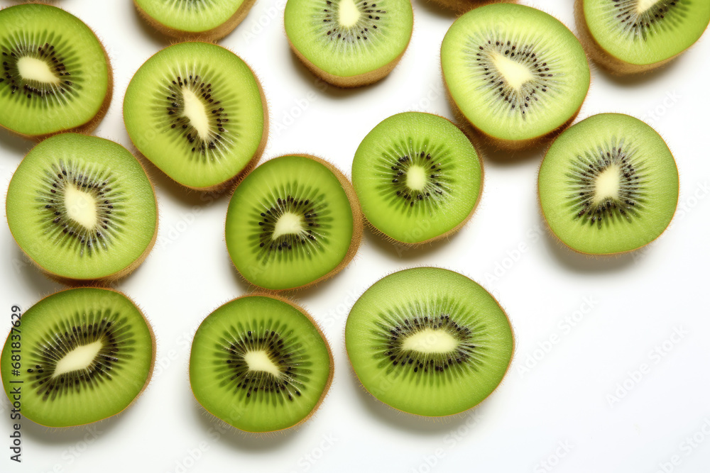 Fototapeta premium kiwi fruit against white background