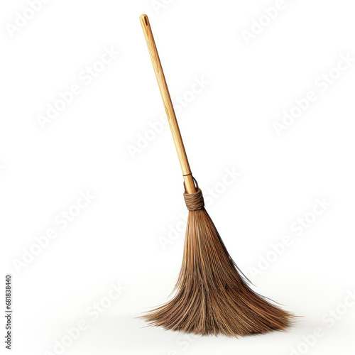 Witchs broom isolated on white background photo