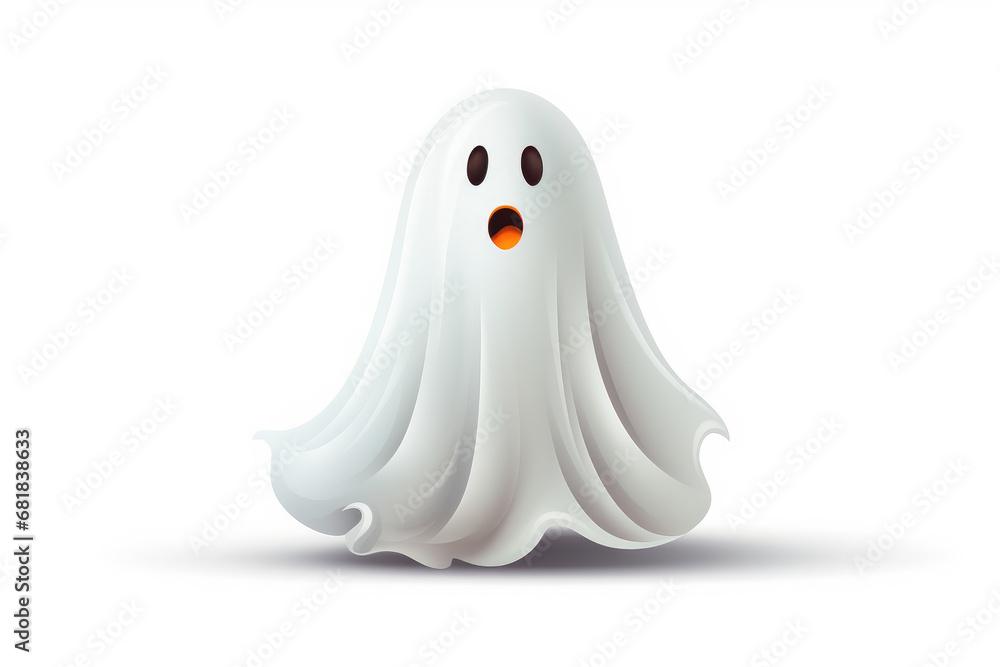 Cute object ghost isolated on white background Cute object ghost isolated on white background
