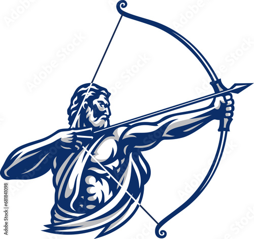 A Greek Archer with Bow and Arrow