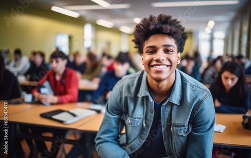 Happy student, university c...