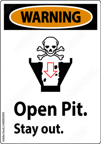 Warning Sign Open Pit, Stay Out
