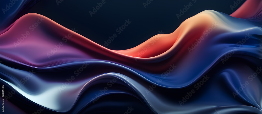 Abstract Blue Wave Design Digital Background Graphic Banner Website Poster Ads Gift Card Template