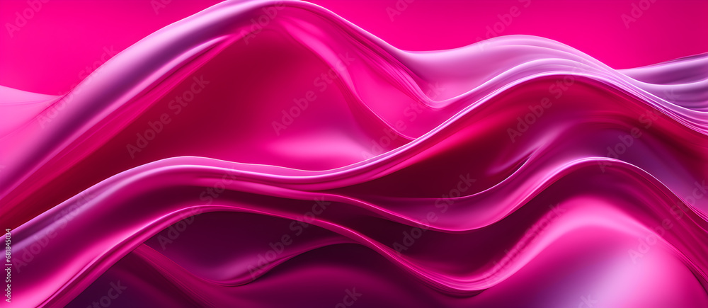 Obraz premium Abstract Pink Wave Design Digital Background Graphic Banner Website Poster Ads Gift Card Template