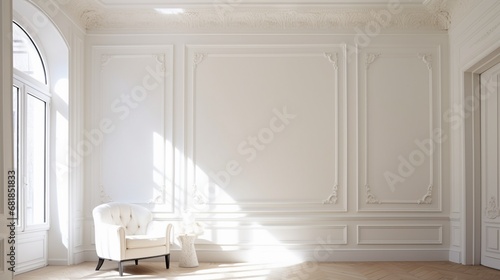 A smooth, eggshell white wall with a faint, elegant sheen
