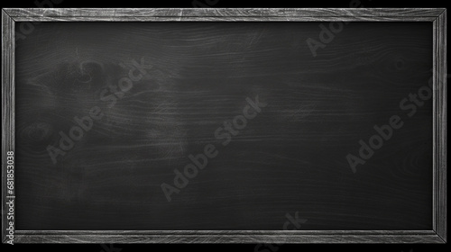 Black board hanging on wall. Generative AI photo