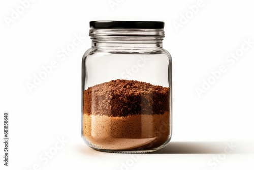 Instant coffee glass jar. Closed glass. Generate Ai