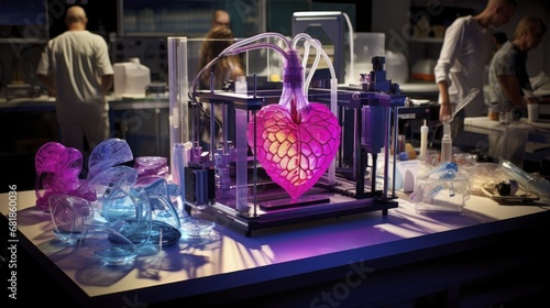 3d bioprinting advanced technology innovative tissue engineering organ fabrication futuristic photo