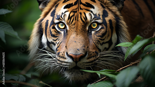 portrait of a tiger HD 8K wallpaper Stock Photographic Image  © AA