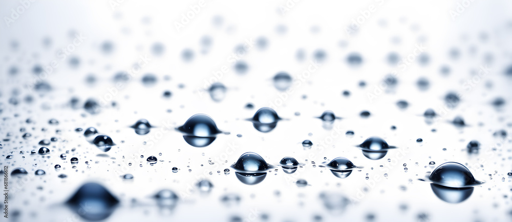 Realistic Waterdrops Macro Photography Fresh Background Image Postcard Artwork Banner Flyer Ads Gift Card Template