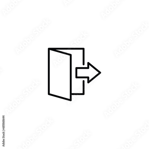 Free Download Logout icon, output sign, exit icon vector
 - GFXLoad