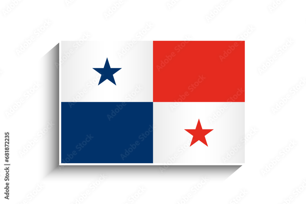 Flat Rectangle Panama Flag Icon