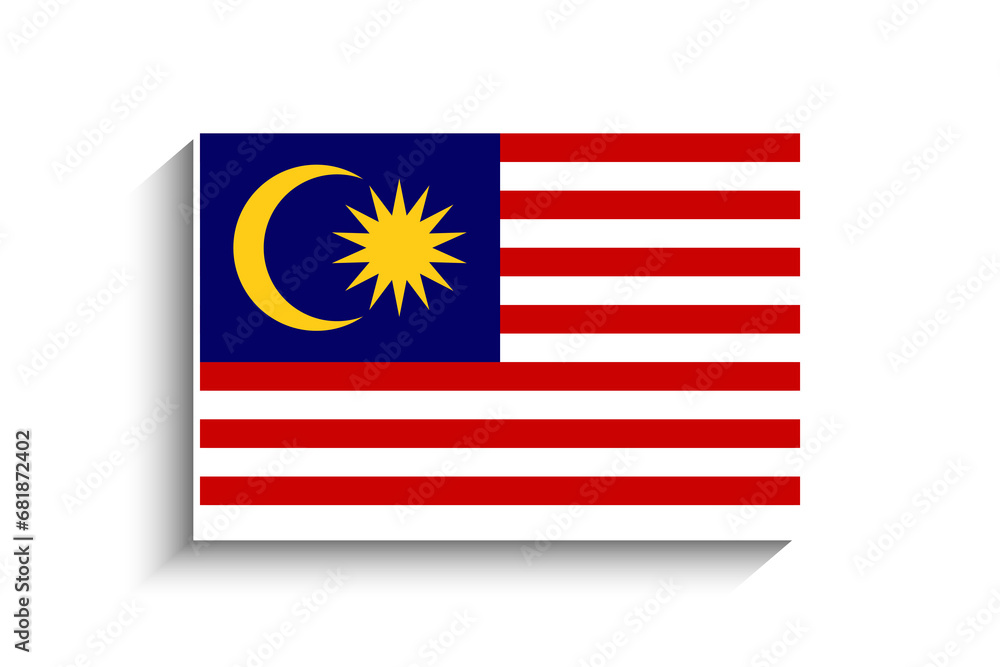 Flat Rectangle Malaysia Flag Icon Flat Rectangle Malaysia Flag Icon