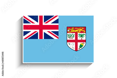 Flat Rectangle Fiji Flag Icon