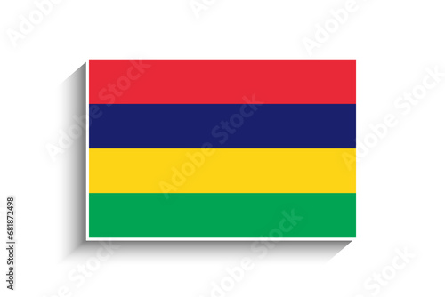 Free Download Flat Rectangle Mauritius Flag Icon - GFXLoad