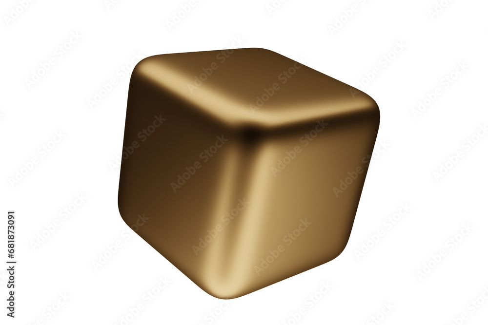 Fototapeta premium Gold glossy geometric abstract shape
