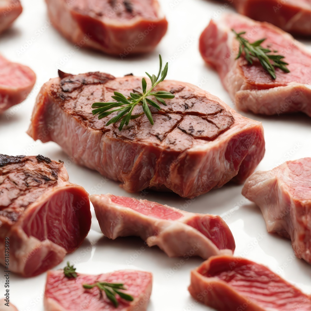 Fototapeta premium Meat on isolated white background