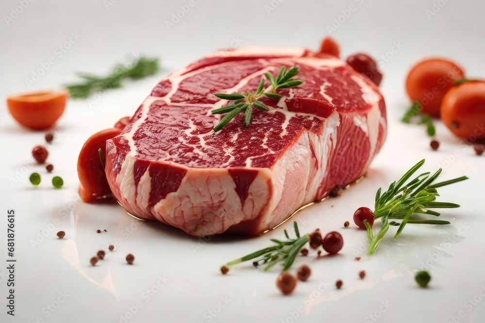 Meat on isolated white background