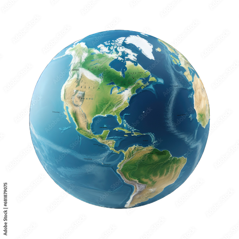 earth planet globe PNG isolated on white  transparent background - obrazy, fototapety, plakaty 