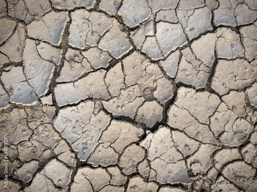 Cracked earth texture for nature background