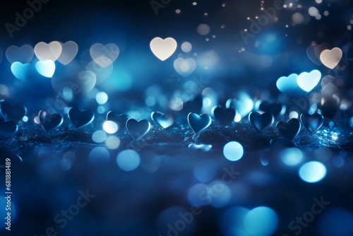 Backdrop with cream bokeh for Valentine's Day. Background with selective focus and copy space