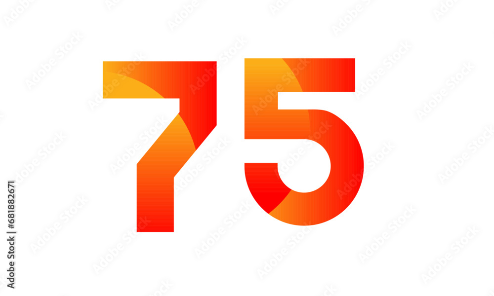 Red Orange Number Modern Fresh Logo Red Orange Number Modern Fresh Logo