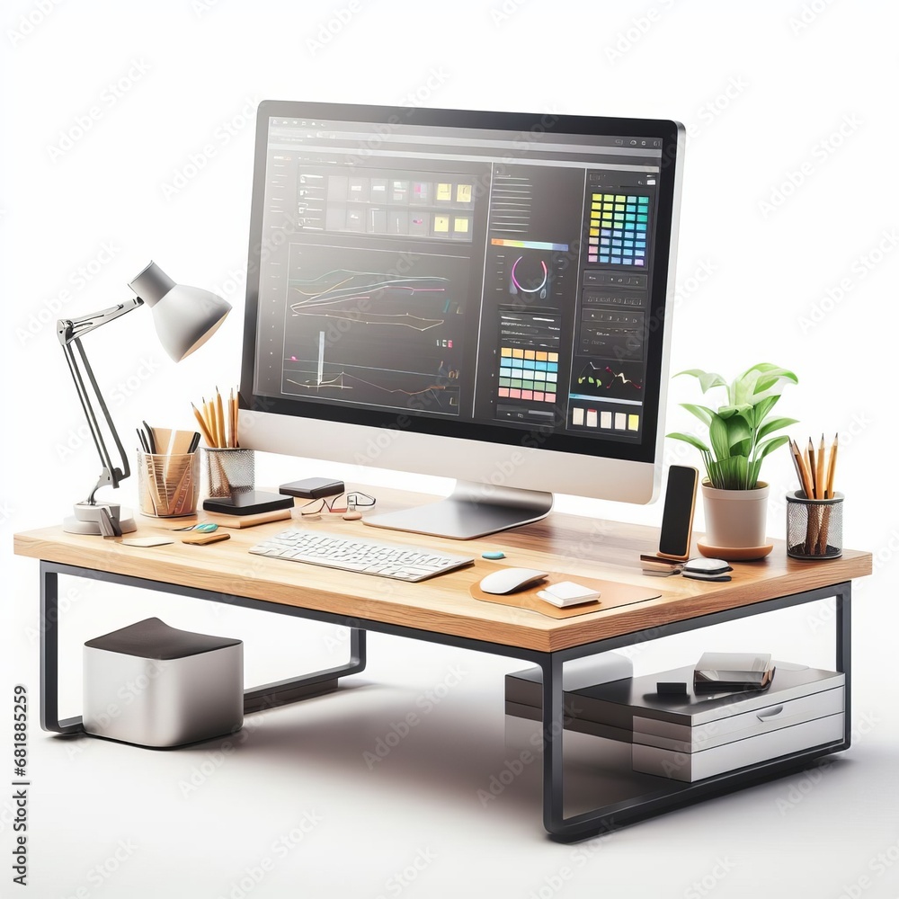 desk with computer desk with computer