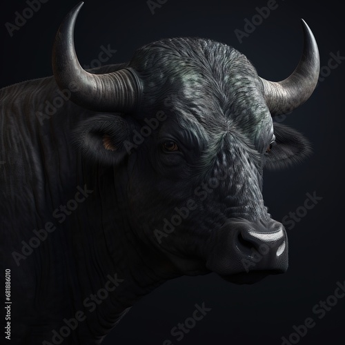 Portrait of a majestic Bull