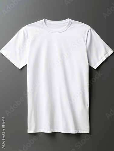 White T-Shirt, Mockup template for design print, generative ai