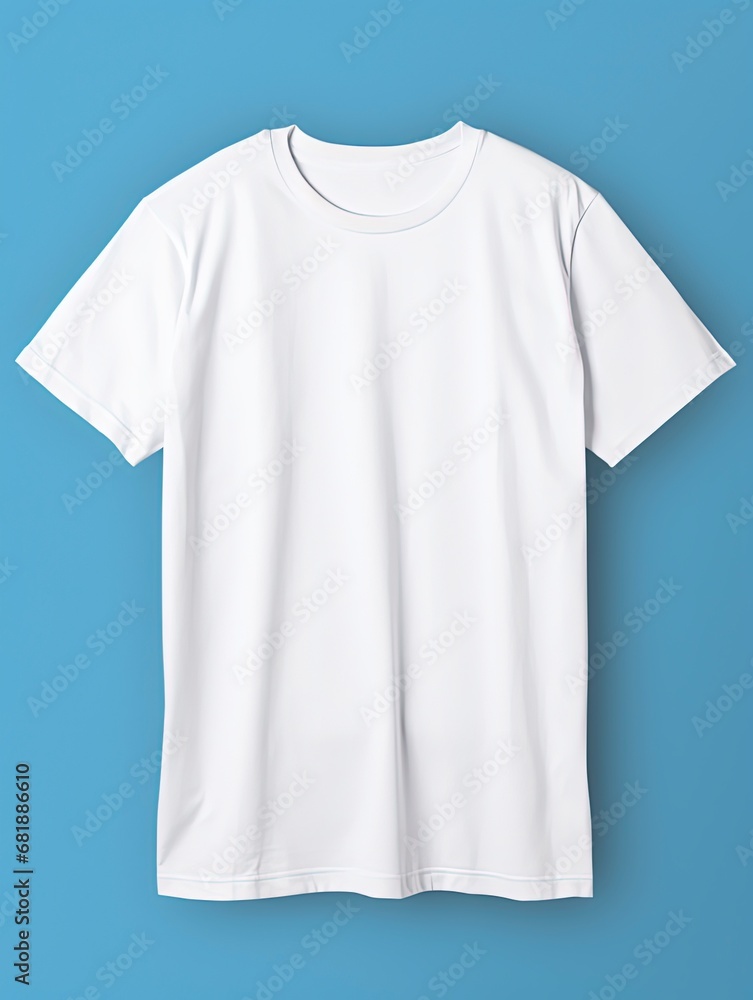 White T-Shirt, Mockup template for design print, generative ai White T-Shirt, Mockup template for design print, generative ai