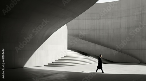 コンクリートの広い建物