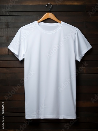 White T-Shirt, Mockup template for design print, generative ai © Nia™