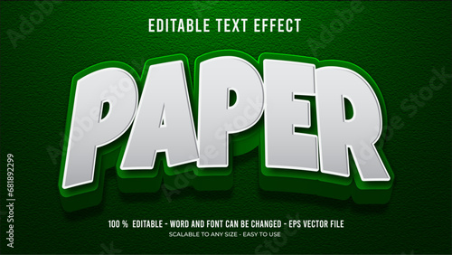 paper editable text effect