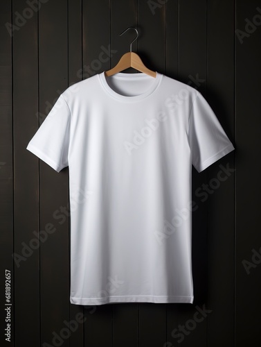 White T-Shirt, Mockup template for design print, generative ai
