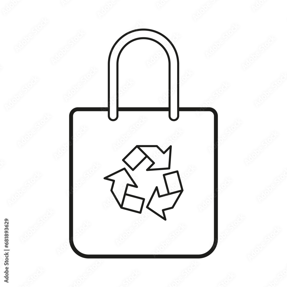 Ecological bag icon. Vector illustration. EPS 10. Ecological bag icon. Vector illustration. EPS 10.