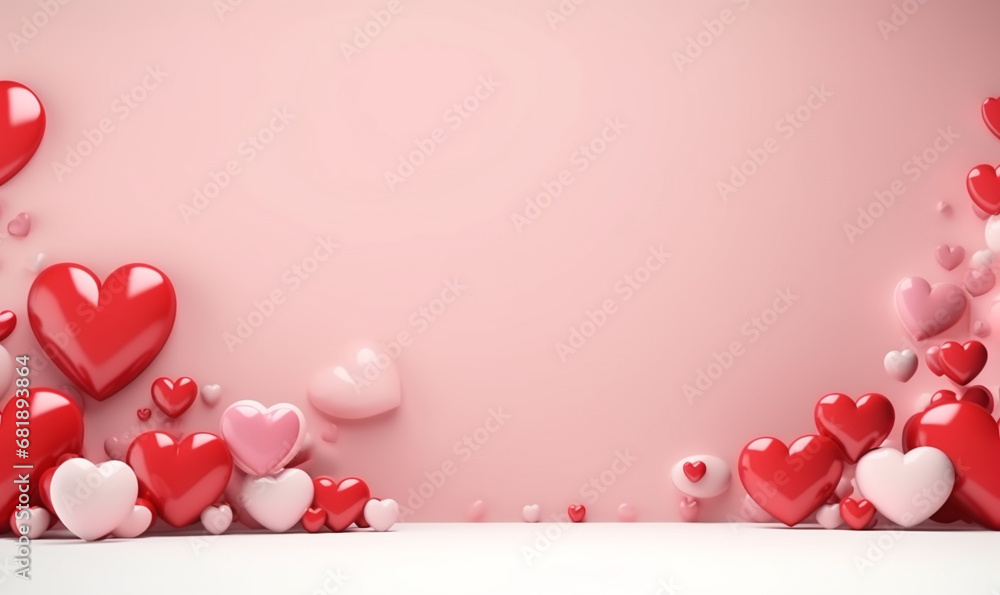 valentine background template with copy space for text