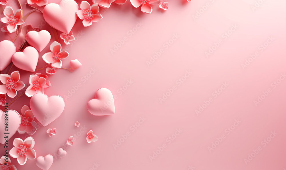 valentine background template with copy space for text