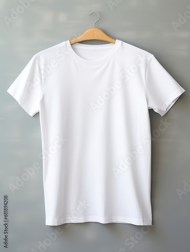 White T-Shirt, Mockup template for design print, generative ai