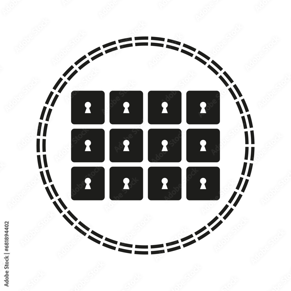 Fototapeta premium Lockers icon. Vector illustration. EPS 10.