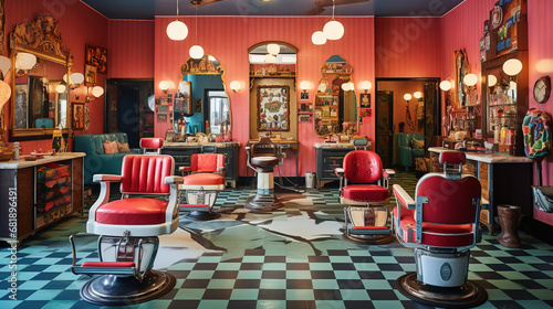Nostalgia Meets Unconventional Barbershop, The Uniquely Decorated Room of a Retro and Eccentric Barbershop