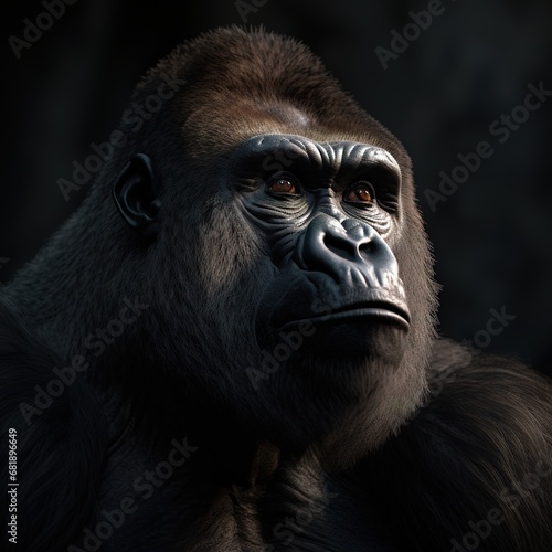 Portrait Of A Majestic Gorilla